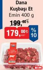 EMİN DANA KUŞBAŞI ET 400 G EMİN DANA KUŞBAŞI ET 400 G